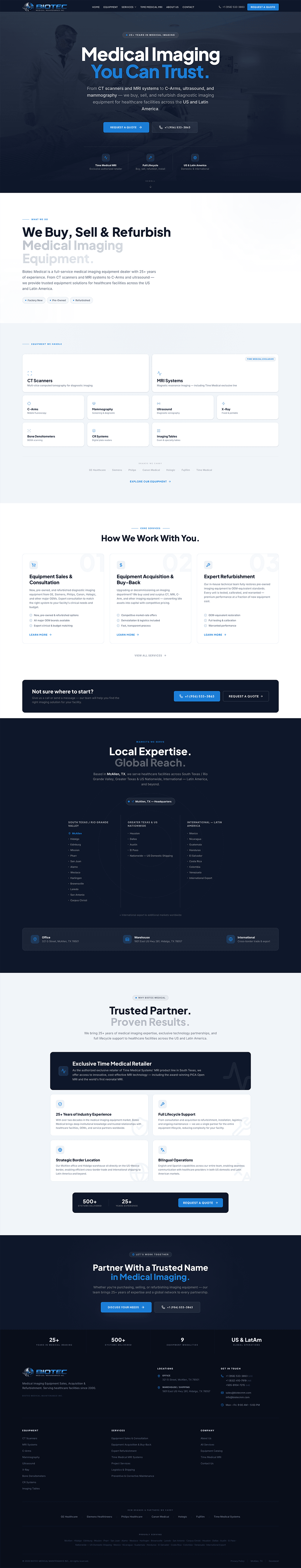 Biotec Medical Maintenance website screenshot