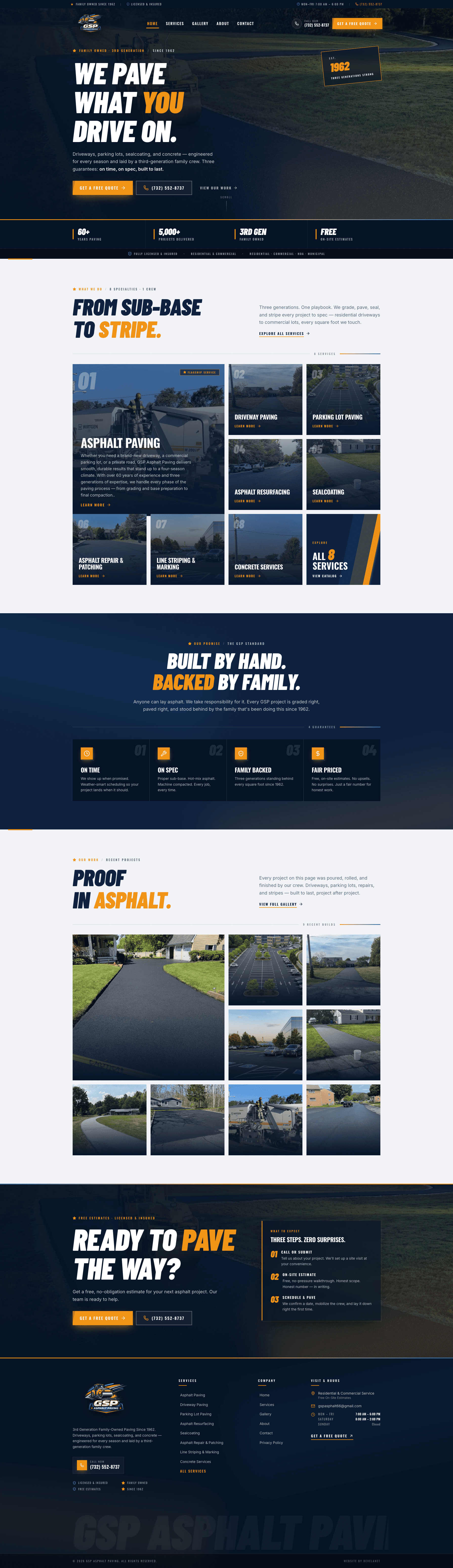 GSP Asphalt website screenshot