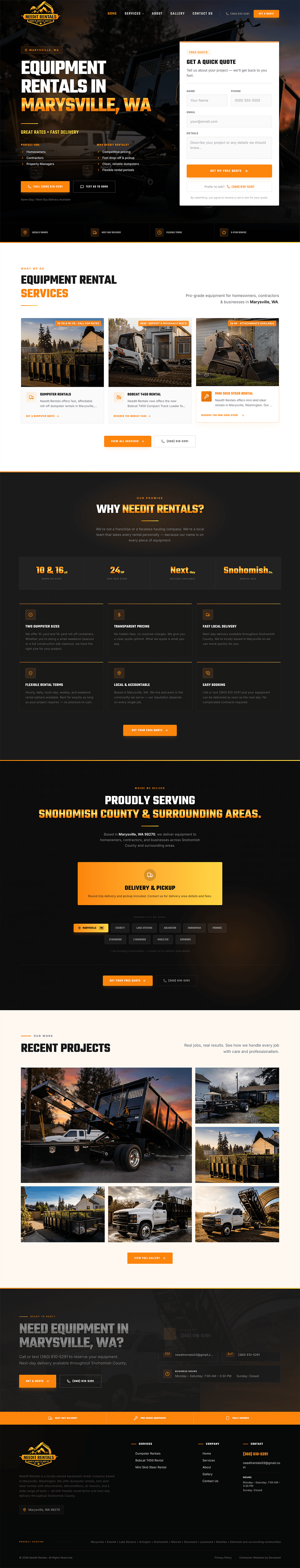 NeedIt Rentals website screenshot