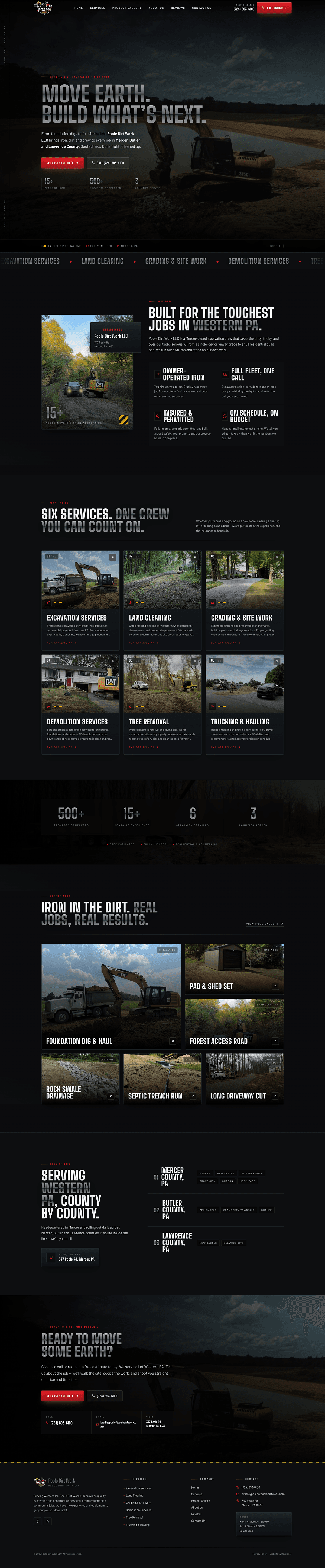 Poole Dirt Work website screenshot