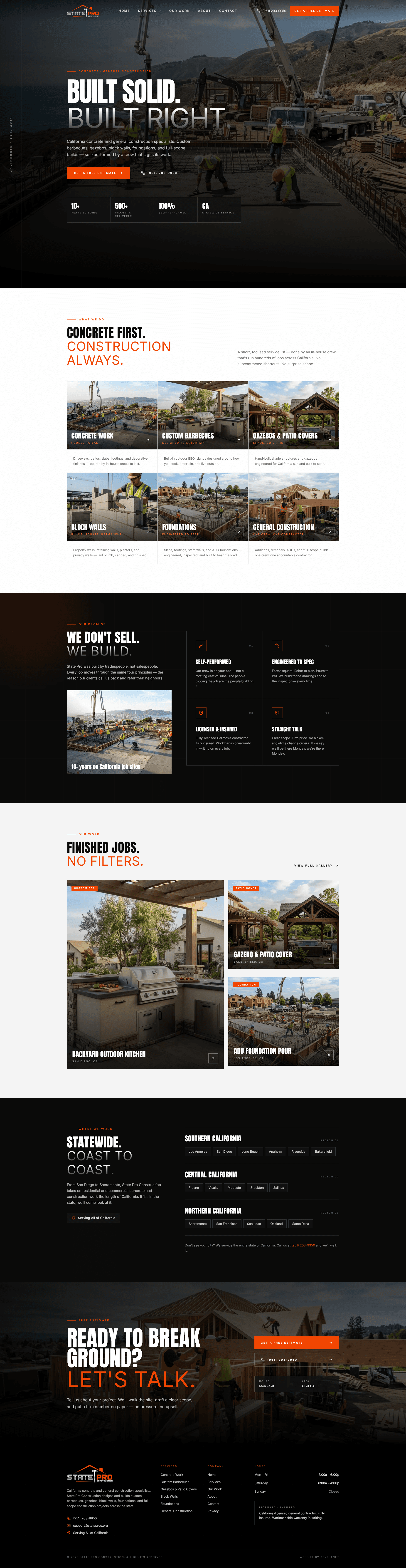 State Pros website screenshot